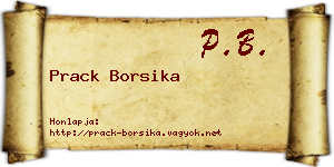 Prack Borsika névjegykártya